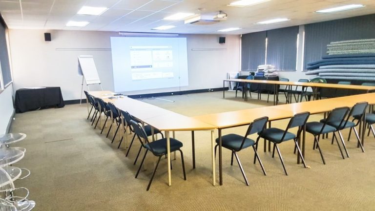 Auto X Training Room, Training Room, boardroom in a box, Training Room with projection screen,