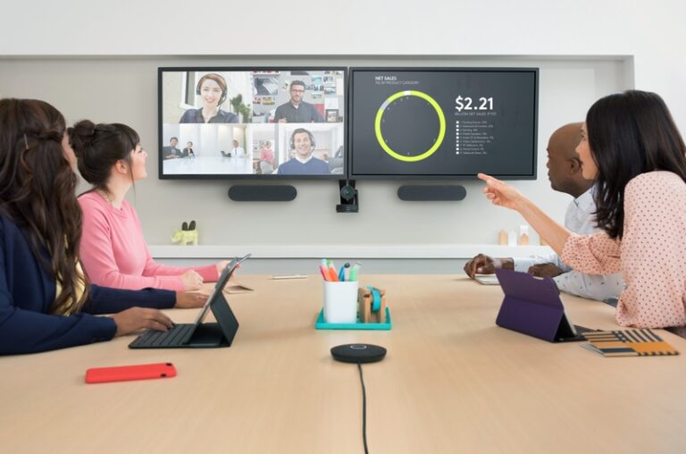 Logitech Rally Plus, content sharing, google meet room solutions